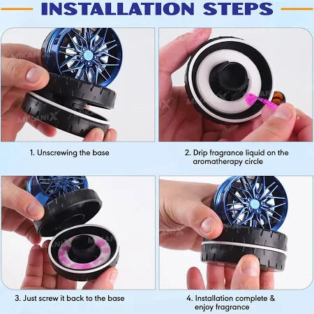 Solar Rotating Car Dashboard Air Freshener/Perfume Diffuser